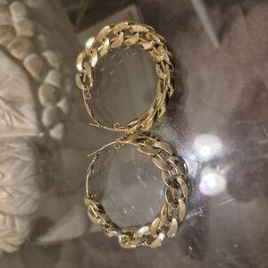 Gold Chain Hoops